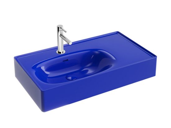 Image de Equal Lavabo 80 (rond bleu)