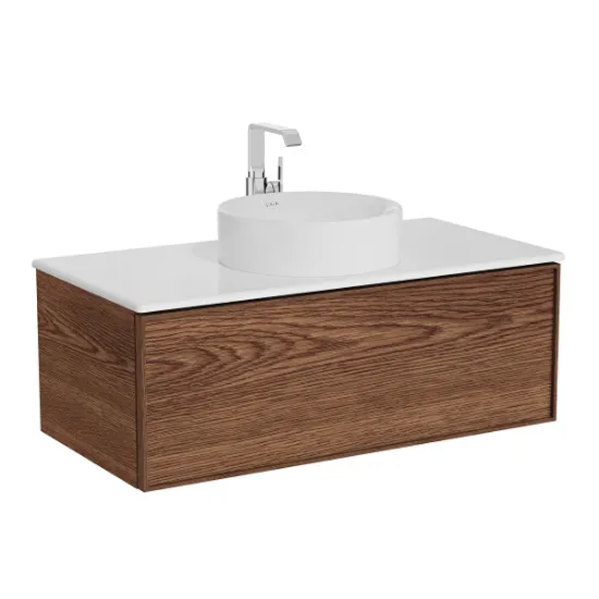 Image de Metropole Edge Meuble Lavabo 100 (Noix)