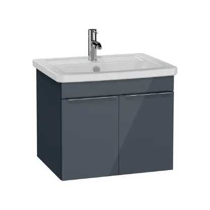 Image de Quadrum Meuble Lavabo 65 (Gris brillant)