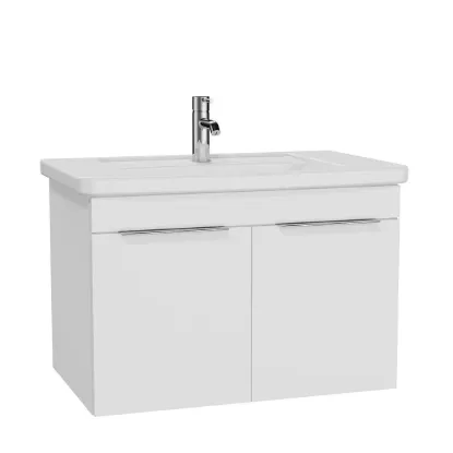 Image de Quadrum Meuble Lavabo 80 (Blanc brillant)