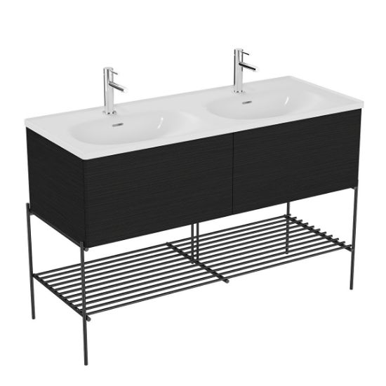 Image de Equal Meuble Lavabo 130 (Chêne Noir)