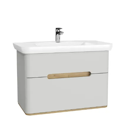 Image de Sento Meuble Lavabo 100 (Gris clair mat)