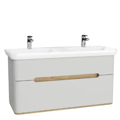 Image de Sento Meuble Lavabo 130 (Gris clair mat)