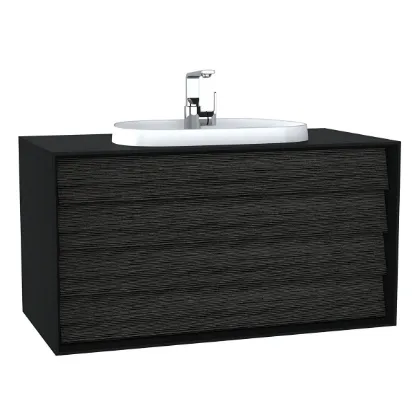 Image de Frame Meuble Lavabo 100 (Noir mat)