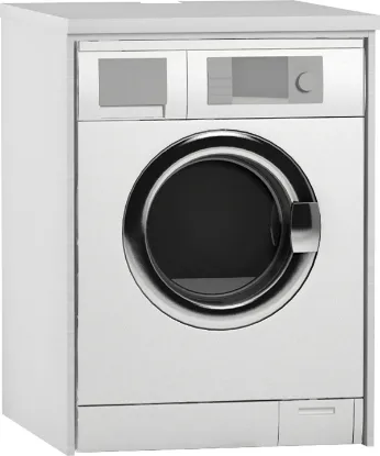 Image de Meuble demi-colonne pour lave-linge 70 (Blanc brillant)