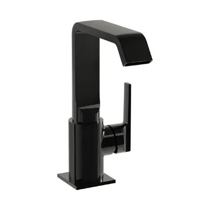 Image de Suit Mitigeur lavabo court, standard (Noir brillant)