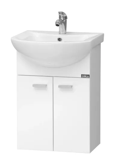 Image de Orka Soma 45 Cm Mini Beyaz Banyo Dolabı Takımı