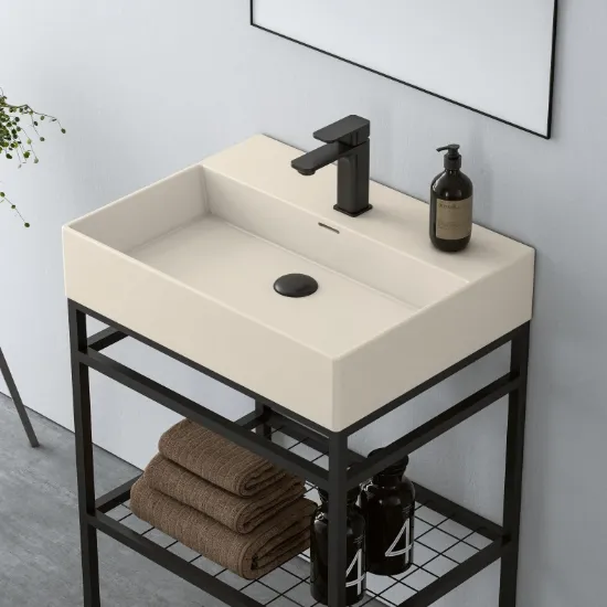 Image de Orka Capetown 60 Cm Krem Banyo Dolabı Takımı