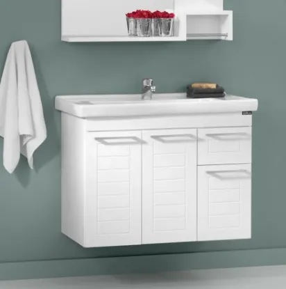 Image de Orka Perge 85 Cm Banyo Dolabı Takımı