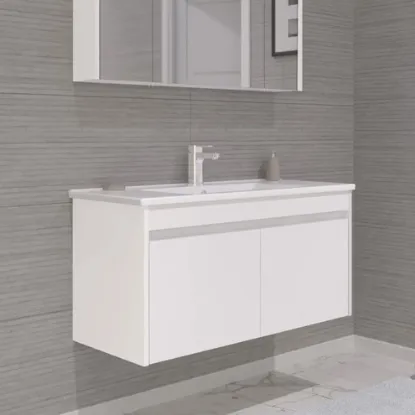 Image de Orka Side 100 cm Kapaklı Beyaz Banyo Dolabı Alt Modül Lavabo