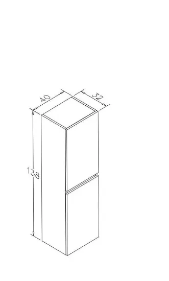 Image de Orka Dinar/Enez 40 cm Banyo Boy Çamaşır Dolabı, Teak