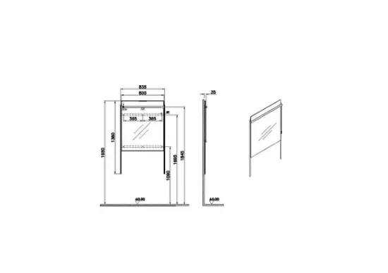 Image de Equal miroir, éclairage LED 80 