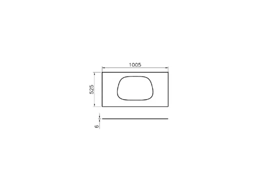 Image de Frame comptoir en verre 100 (Noir)