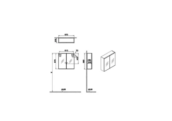 Image de Metropole Edge Meuble 67 (noix)