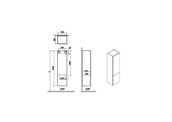 Image de Metropole Pure Armoire haute, 40 (Blanc brillant)