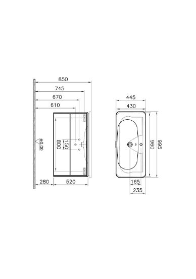 Image de Nest Trendy Meuble Lavabo 100 (Blanc brillant)