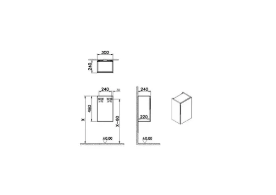 Image de Origin Meuble 30 (Chêne foncé)