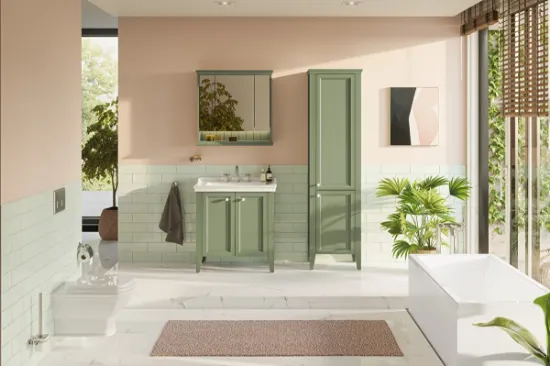 Image de Valarte Neo Meuble Lavabo 80 (Vert mélèze)