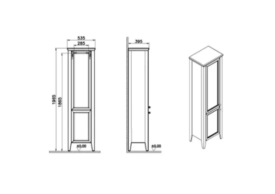 Image de Valarte Neo Armoire haute 55 (Bleu acier)