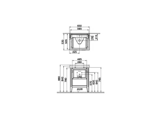 Image de Valarte Meuble Lavabo 65 (Blanc crème mat)