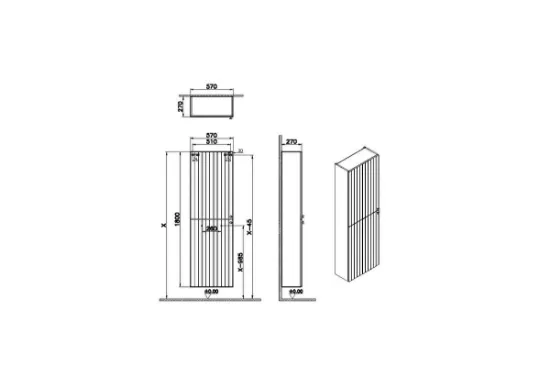 Image de Root Groove Armoire haute 55 (Vert sauge mat)