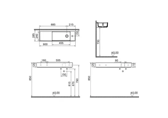 Image de ArchiPlan Lavabo (Rectangulaire, Blanc)