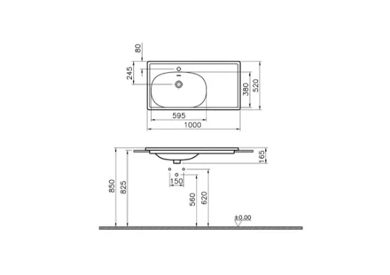 Image de Equal lavabo (Gris)