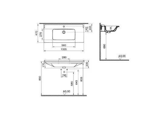 Image de Integra Classic lavabo 46 (Blanc)