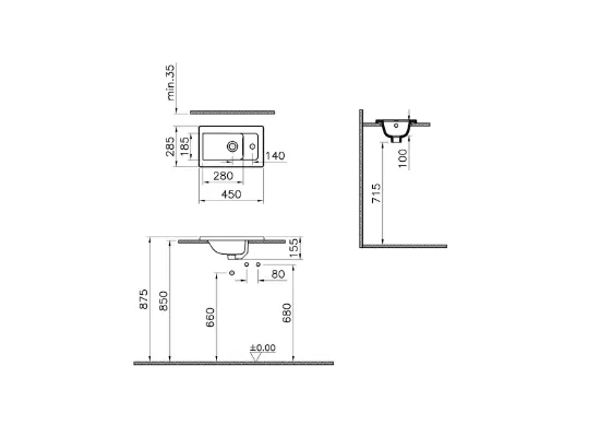 Image de Integra lavabo 45 (Blanc)