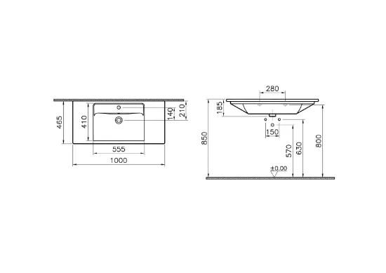 Image de Integra lavabo 100 (Blanc)