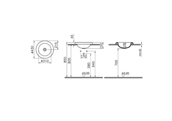 Image de Liquid Countertop Waashbasin (Blanc)