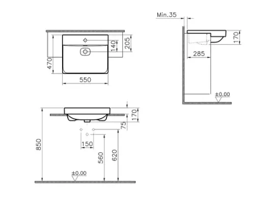 Image de Metropole lavabo (Blanc mat)