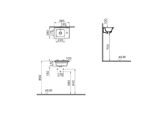 Image de Mia 40 lavabo (Blanc)