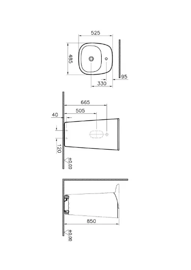 Image de Plural Monobloc lavabo (Noir mat)