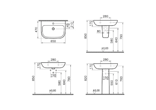 Image de S20 Lavabo 65 (Blanc)