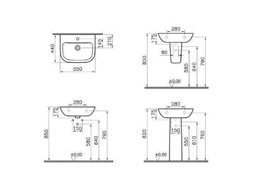 Image de S20 Lavabo 55 (Blanc)