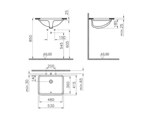 Image de S20 Undercounter Washbain (Blanc)