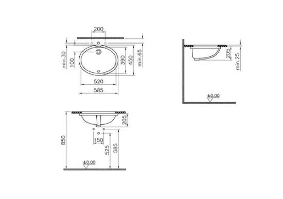 Image de S20 lavabo 52 (Blanc)