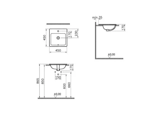 Image de S20 lavabo 45 (Blanc)