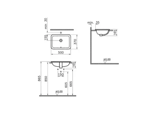 Image de S20 lavabo 50 (Blanc)