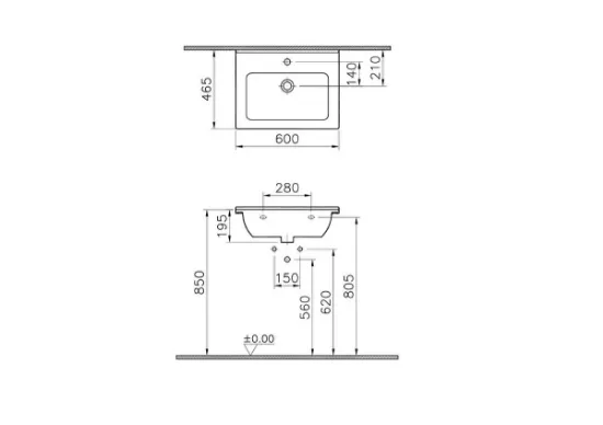 Image de S50 lavabo 60 (Blanc)