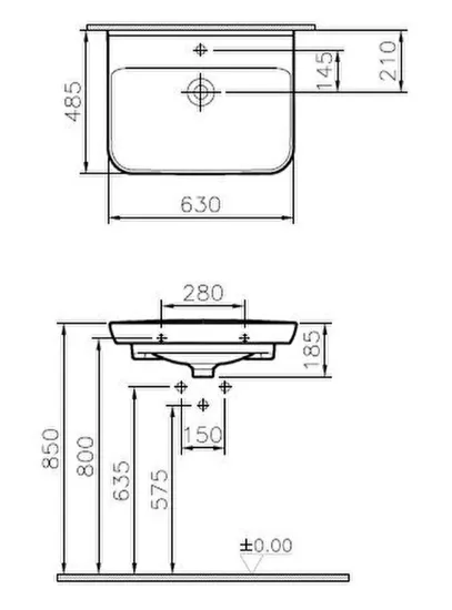 Image de Sento lavabo 65 (Blanc)