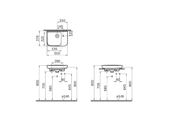 Image de Sento  Lavabo 50 (Blanc)