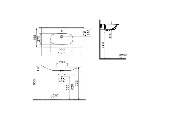 Image de Zentrum lavabo 100 (Blanc)