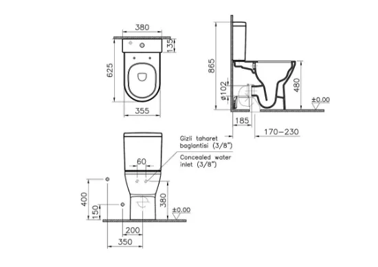 Image de Pack WC Integra 62 (Blanc)