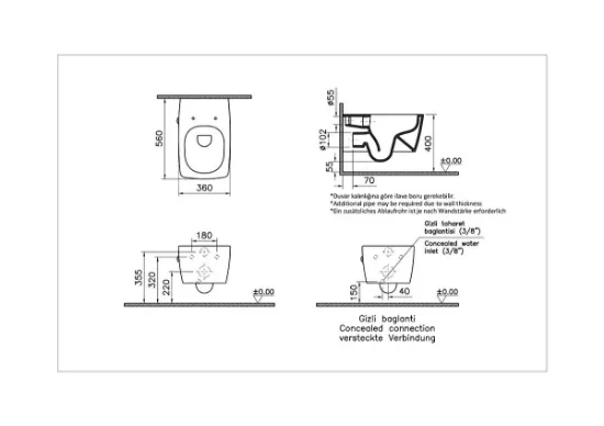 Image de Metropole Wall-Hung WC suspendu