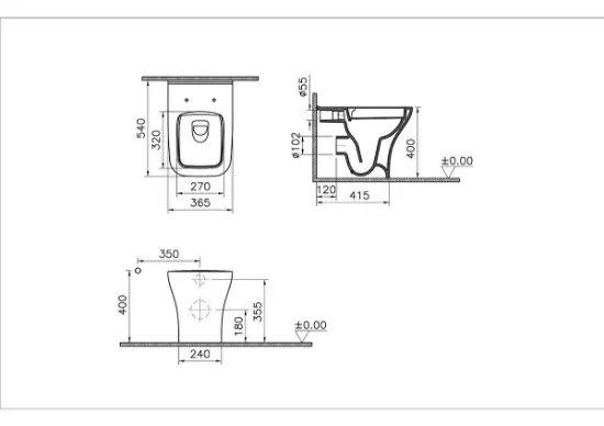 Image de WC Zentrum Square 54 (Blanc)