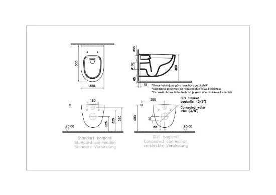 Image de S40 WC suspendu (Blanc)