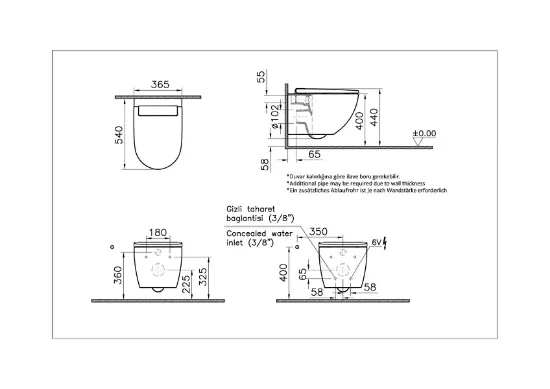 Image de Sento WC suspendu 54 (Blanc)