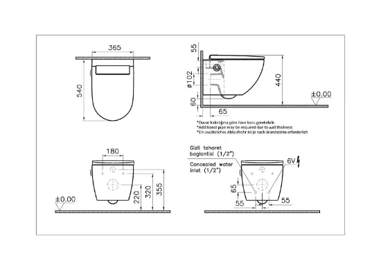 Image de Sento Wall-Hung WC suspendu